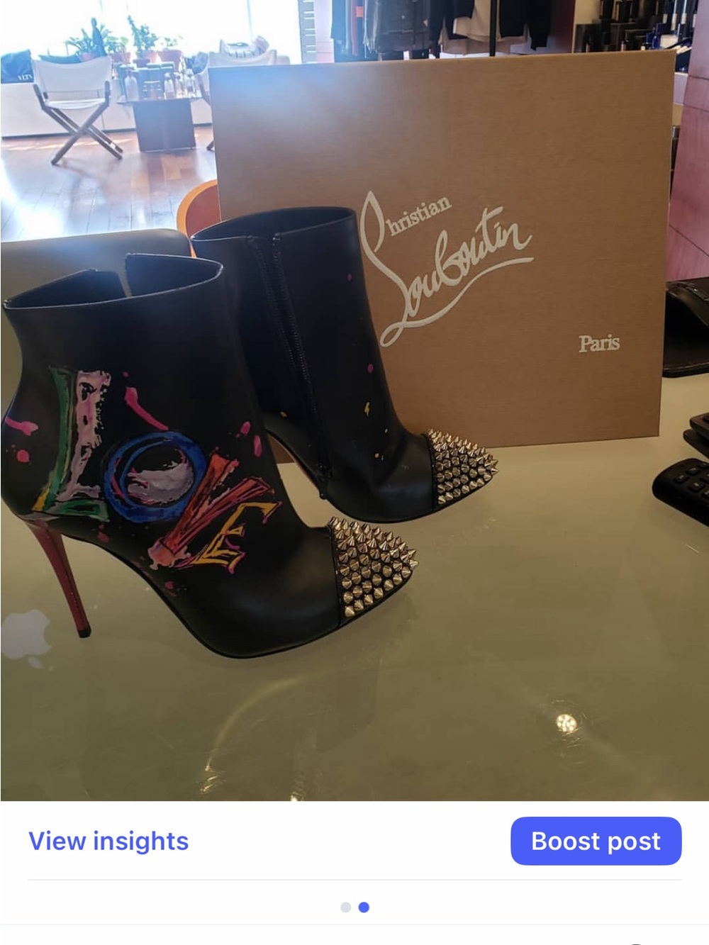 Christian Louboutin So Kate Booty Leather Ankle Boots “Love is a boot”